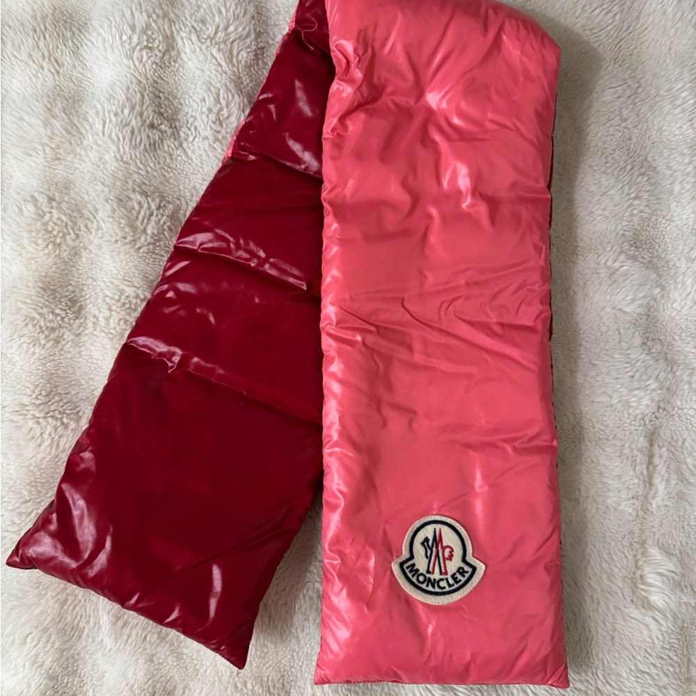 Moncler Pink Puffer Scarf